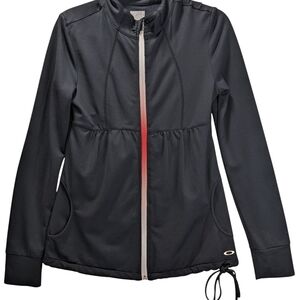Oakley Women's Black Utility Jacket Stand-Up Collar Size Small